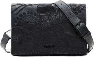 Desigual Black Polyurethane Handbag Zwart Dames