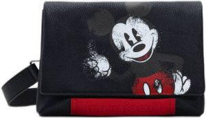 Desigual crossbody tas met Mickey Mouse print zwart