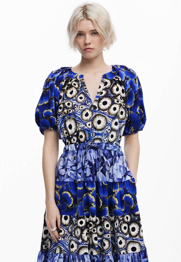 Desigual A-lijn jurk blauw