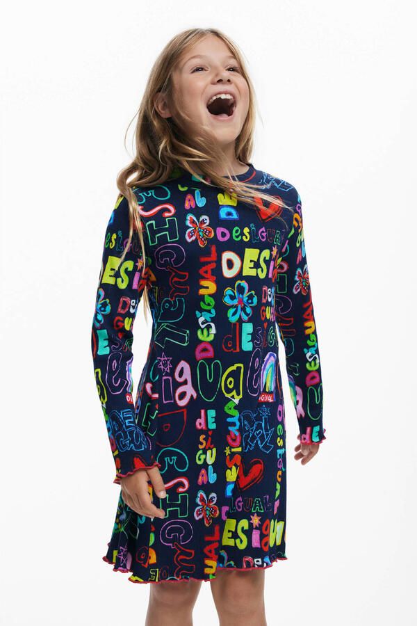Desigual A-lijn jurk donkerblauw
