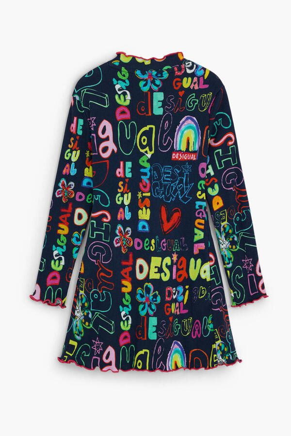 Desigual A-lijn jurk donkerblauw - Foto 2