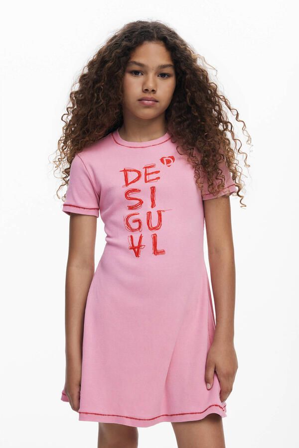 Desigual A-lijn jurk roze