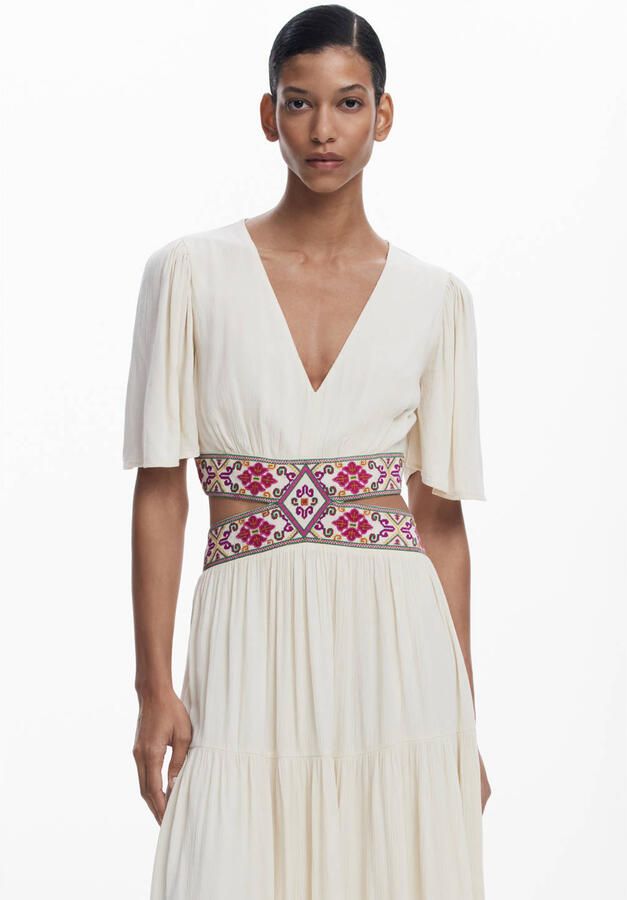 Desigual A-lijn jurk wit - Foto 3