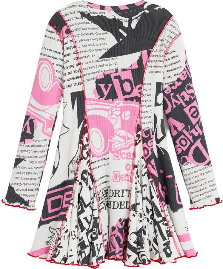 Desigual A-lijn midi jurk wit - Foto 2