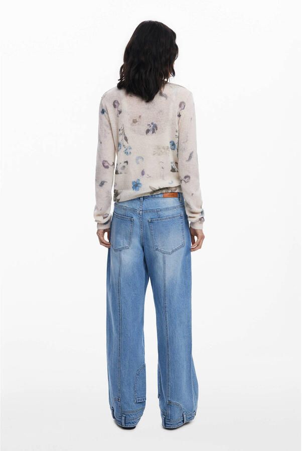 Desigual baggy jeans medium blue denim - Foto 2