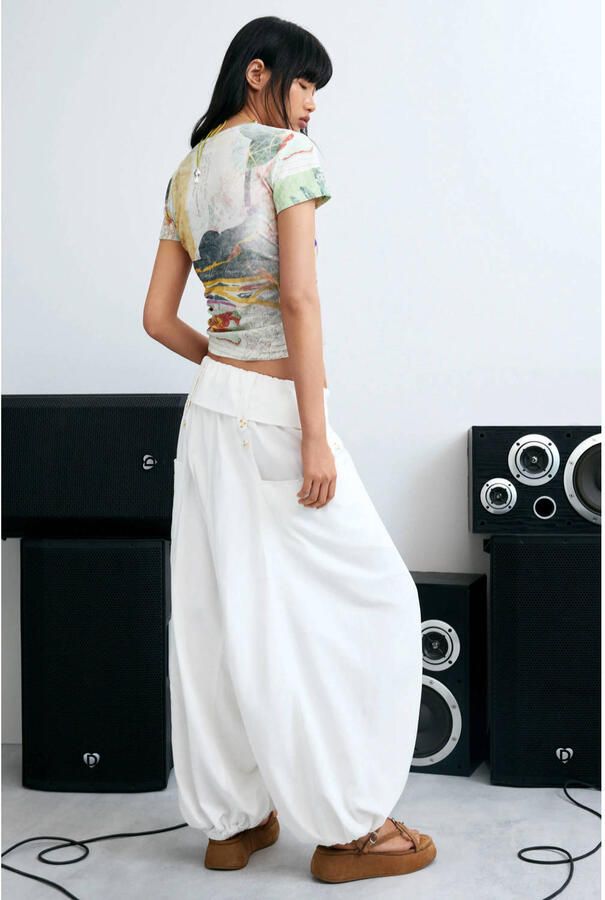 Desigual balloon broek wit - Foto 2