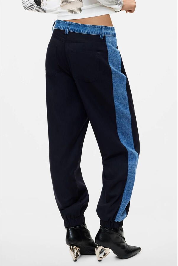 Desigual barrel broek blauw - Foto 3
