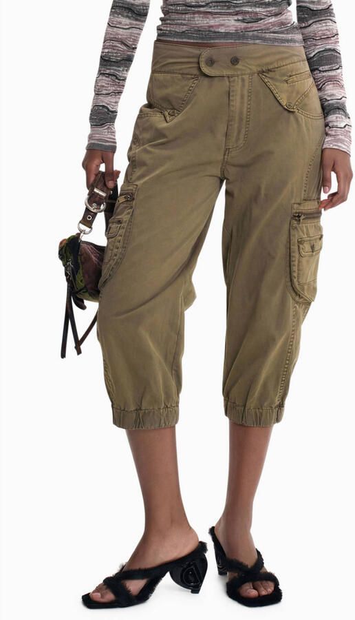 Desigual barrel cargobroek kaki