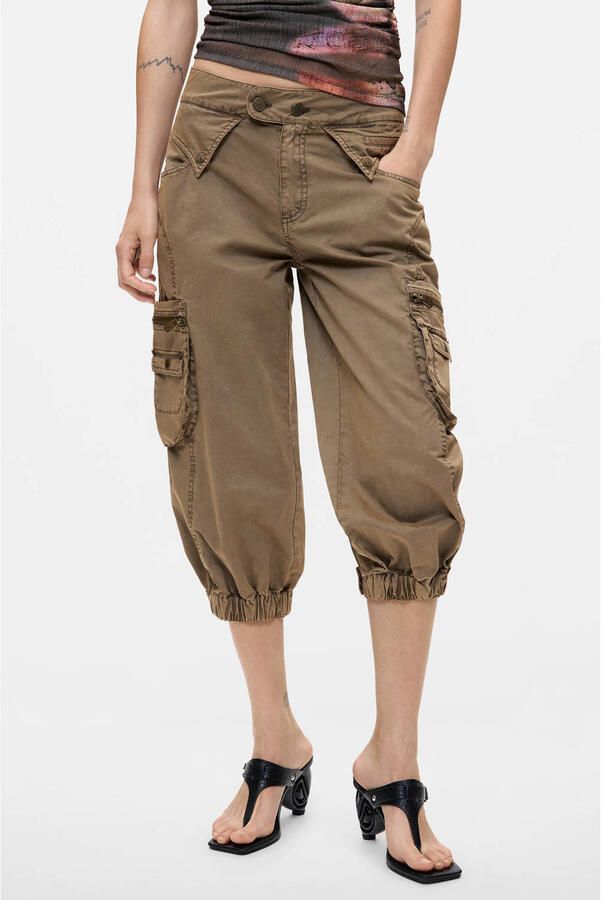 Desigual barrel cargobroek kaki - Foto 2