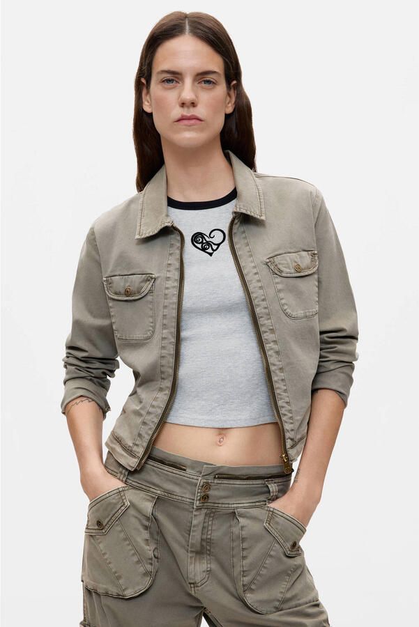 Desigual barrel cargobroek lichtkaki