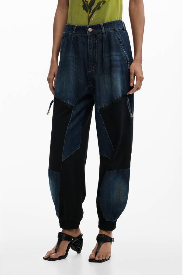 Desigual barrel jeans medium blue denim