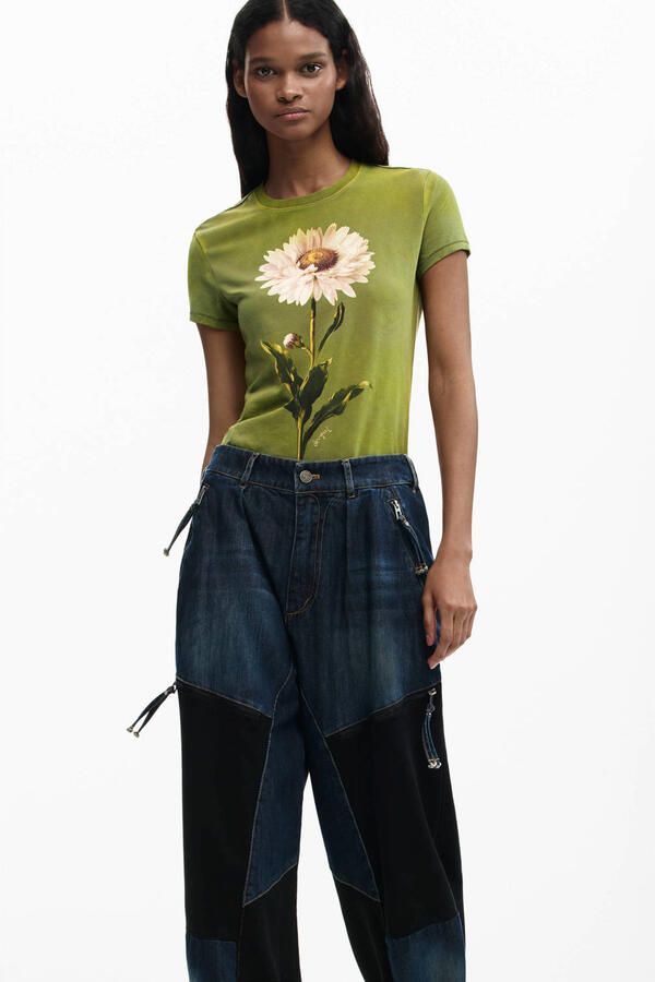 Desigual barrel jeans medium blue denim - Foto 3