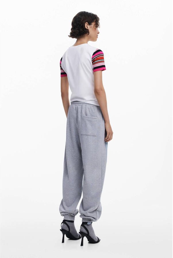 Desigual barrel low waist casual broek light blue denim