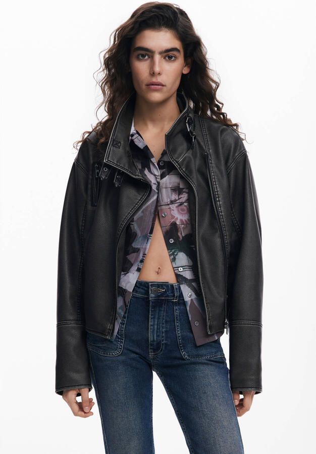 Desigual Polyester Lente Zomer Damesjassen Collectie Black Dames - Foto 3