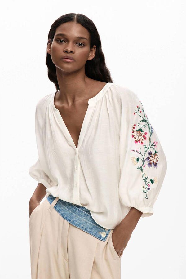 Desigual blouse broderie wit