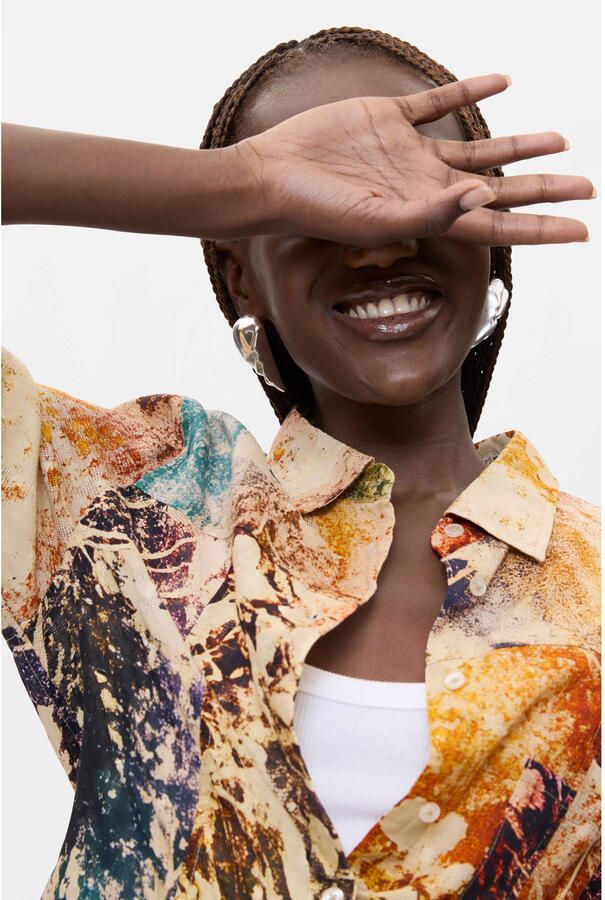 Desigual blouse met print meerkleurig - Foto 2