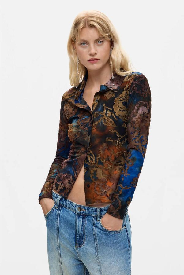 Desigual blouse met print meerkleurig
