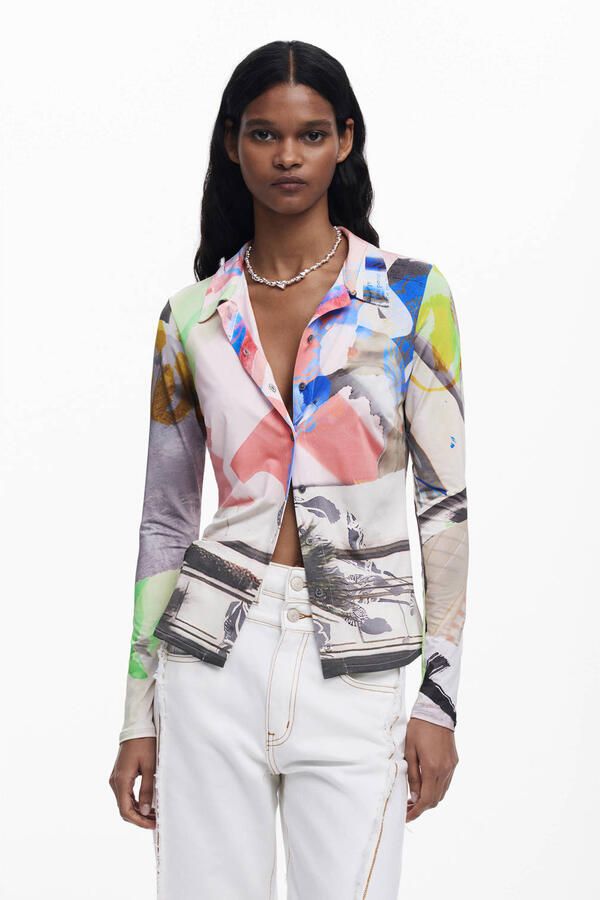Desigual Lange mouwen shirts Lente Zomer Collectie Multicolor Dames - Foto 3
