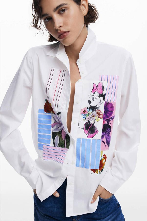 Desigual Lange Mouw Damesoverhemd Lente Zomer Collectie White Dames - Foto 2