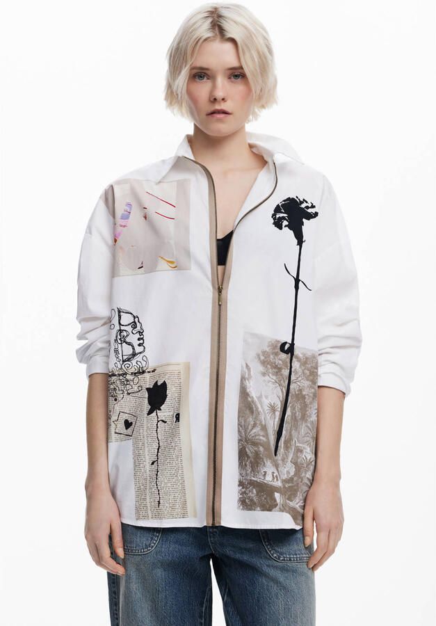 Desigual Lange katoenen damesoverhemd Multicolor Dames - Foto 2