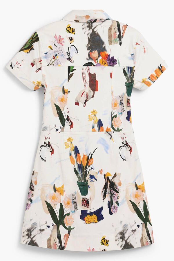 Desigual blousejurk met all over print wit - Foto 2
