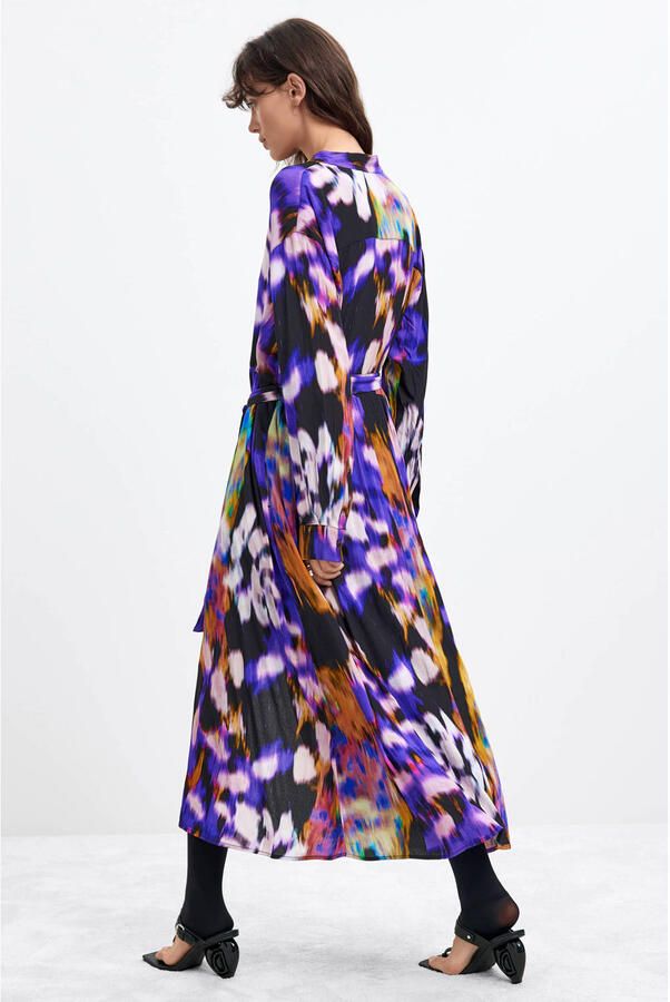 Desigual blousejurk met ceintuur en print meerkleurig - Foto 3