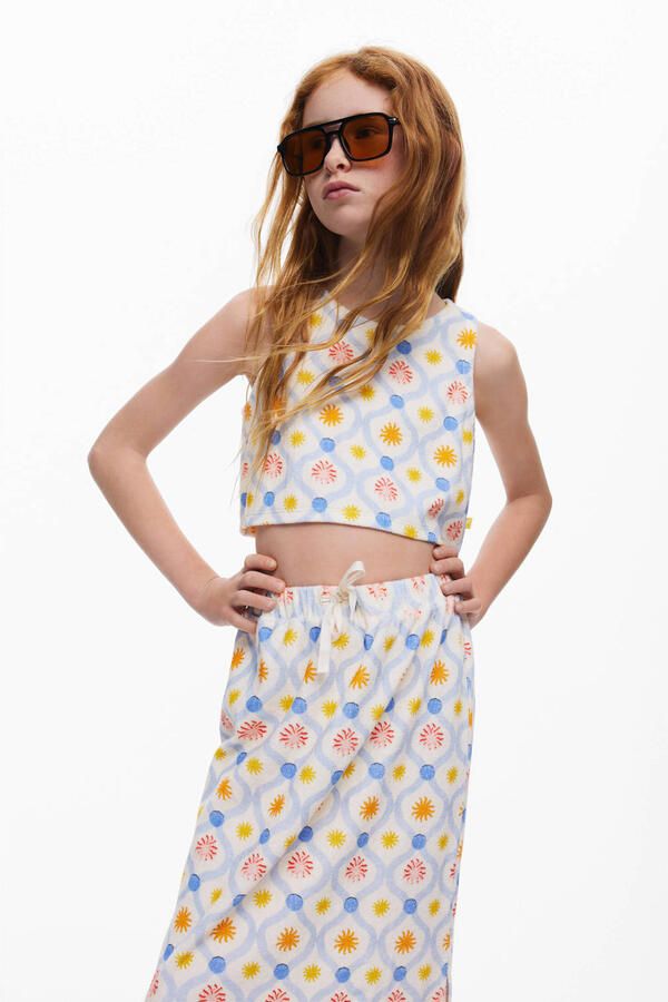 Desigual cropped top ecru