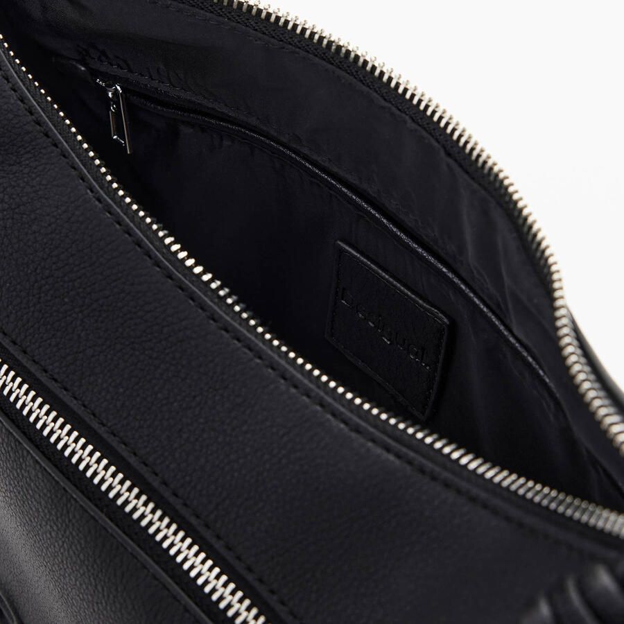 Desigual Zwarte rits handtas met ritszakken Black Dames