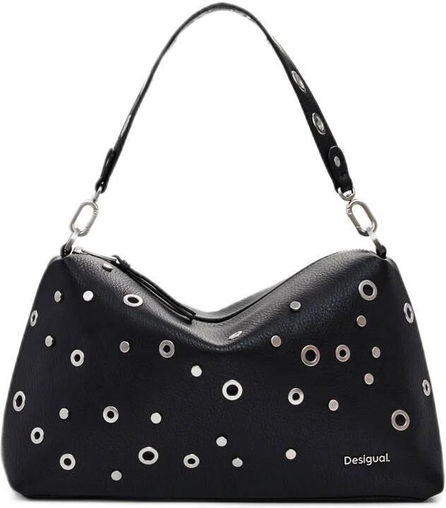 Desigual Zwarte Polyethyleen Handtas Grote Dames Tas Black Dames - Foto 3