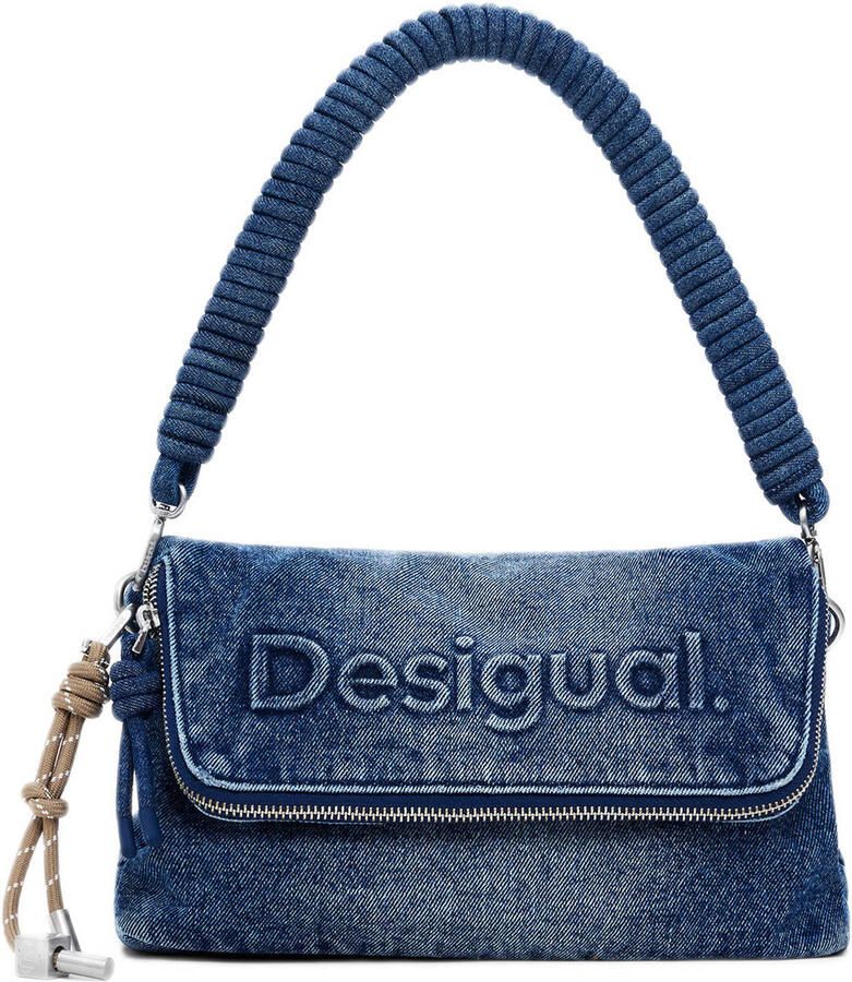 Desigual Blauwe Schoudertas met Rits Lente Zomer Vrouwen Blue Dames - Foto 3