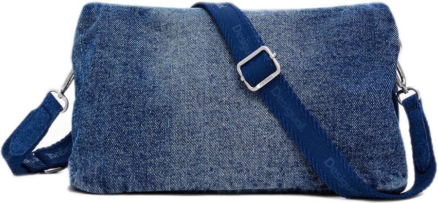 Desigual Blauwe Schoudertas met Rits Lente Zomer Vrouwen Blue Dames - Foto 2