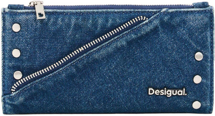 Desigual denim portemonnee blauw