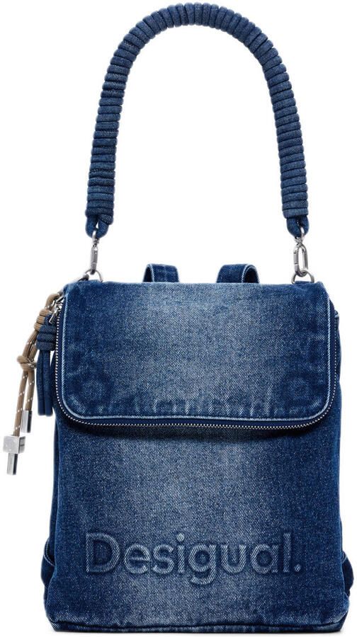Desigual Blauwe Convertible Rugzak met Ritssluiting Blue Dames - Foto 2