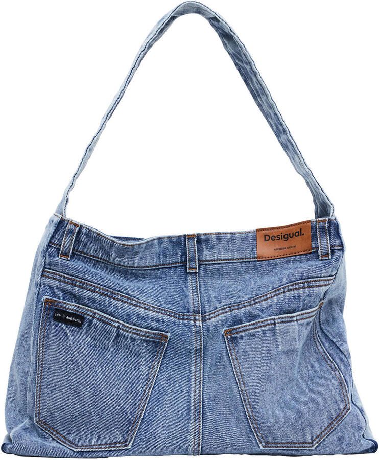 Desigual denim schoudertas blauw - Foto 2