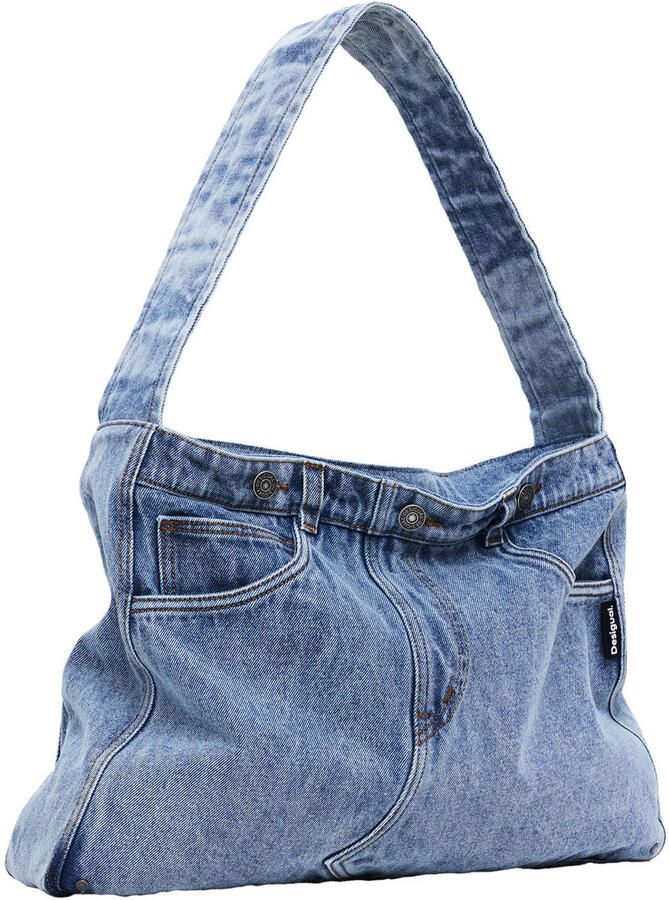 Desigual denim schoudertas blauw - Foto 3
