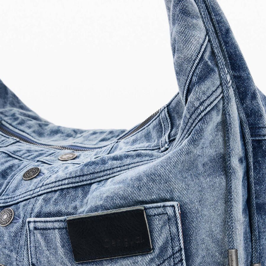 Desigual denim schoudertas blauw - Foto 2