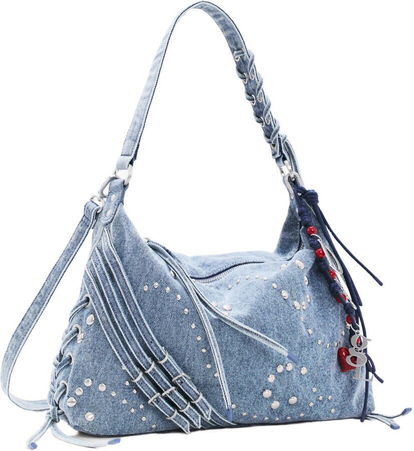 Desigual denim schoudertas blauw - Foto 2