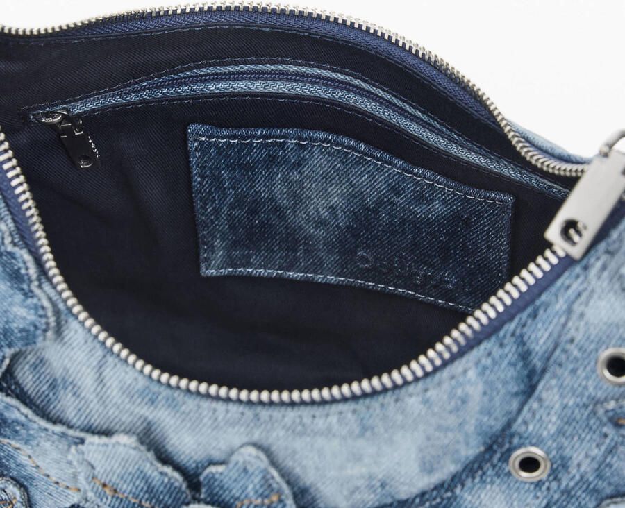 Desigual denim schoudertas blauw - Foto 2