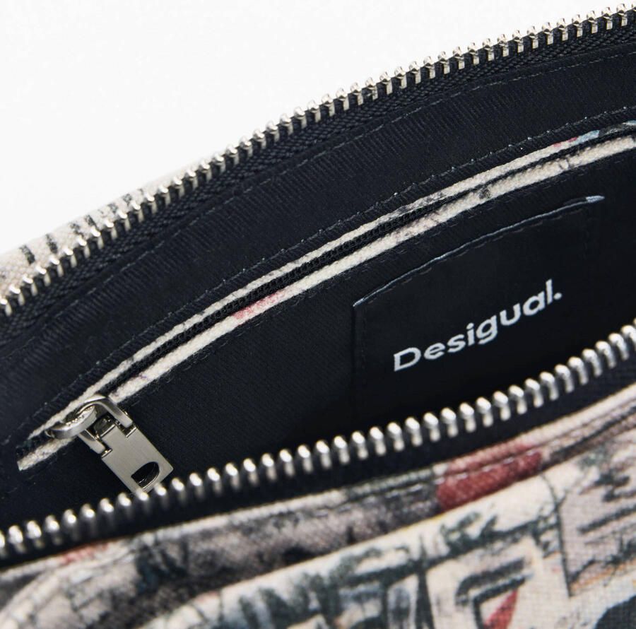 Desigual denim schoudertas met print multi - Foto 2