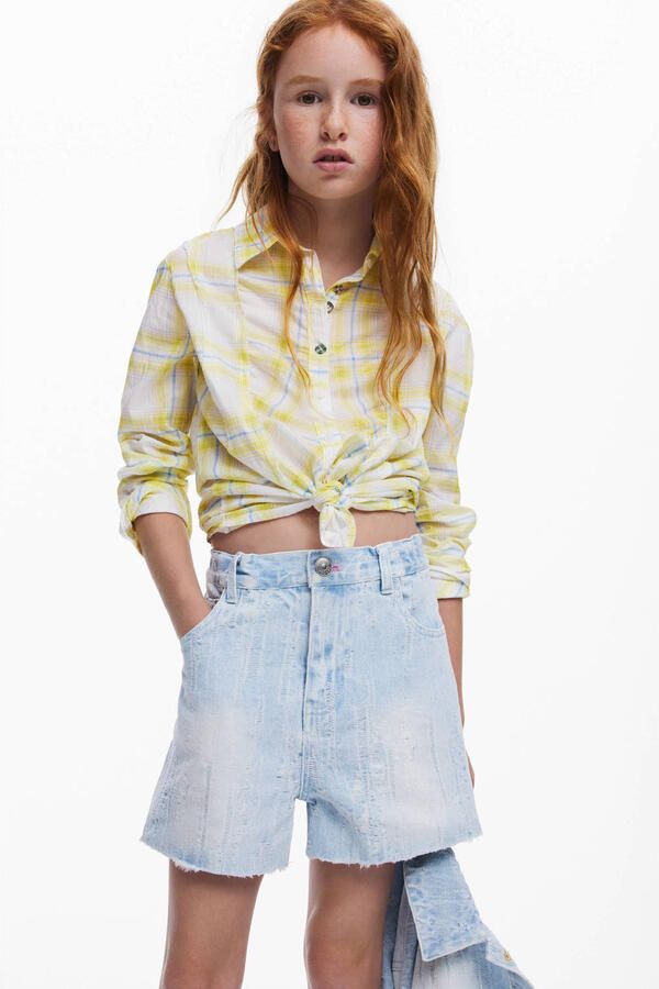 Desigual denim short light blue denim