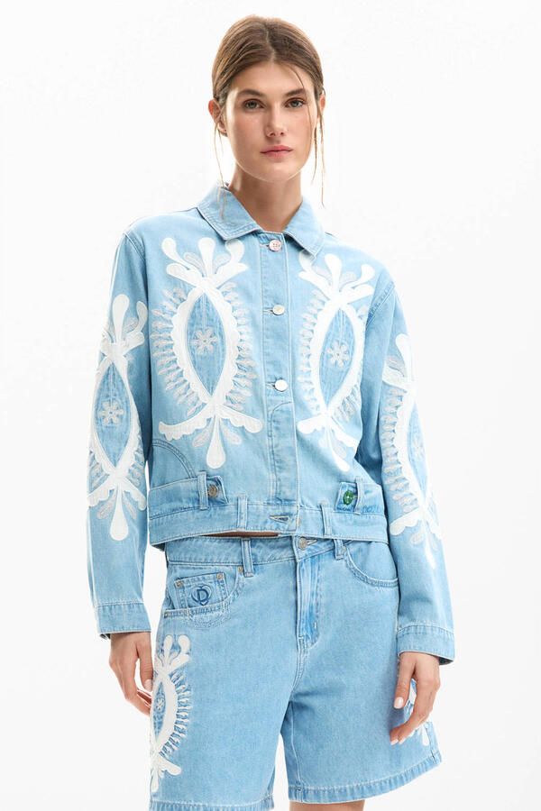 Desigual denim spijkerjas medium blue denim