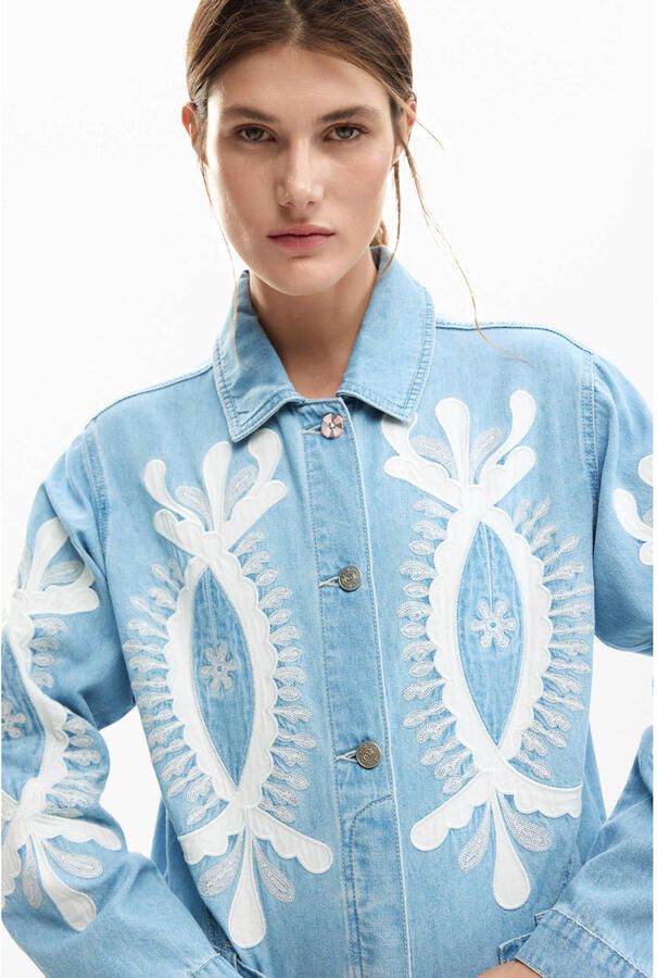 Desigual denim spijkerjas medium blue denim - Foto 2