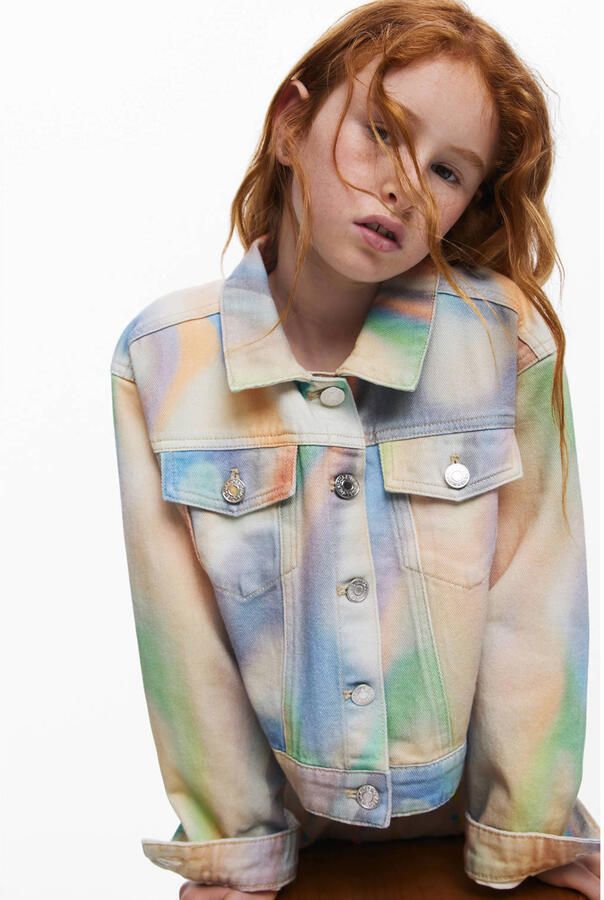Desigual denim spijkerjas oranje