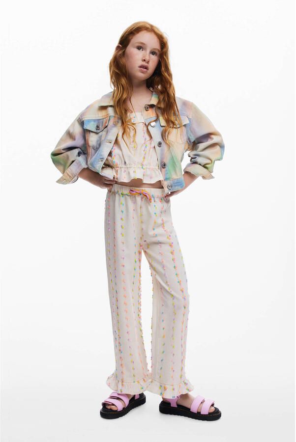 Desigual denim spijkerjas oranje - Foto 3