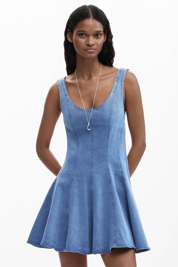 Desigual denim spijkerjurk mediumblauw