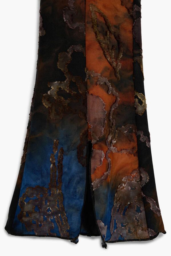 Desigual flared jacquard broek met print meerkleurig - Foto 3
