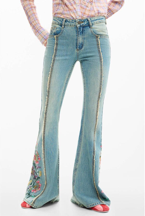 Desigual flared jeans light blue denim