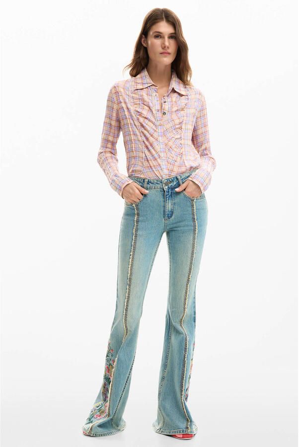Desigual flared jeans light blue denim - Foto 2
