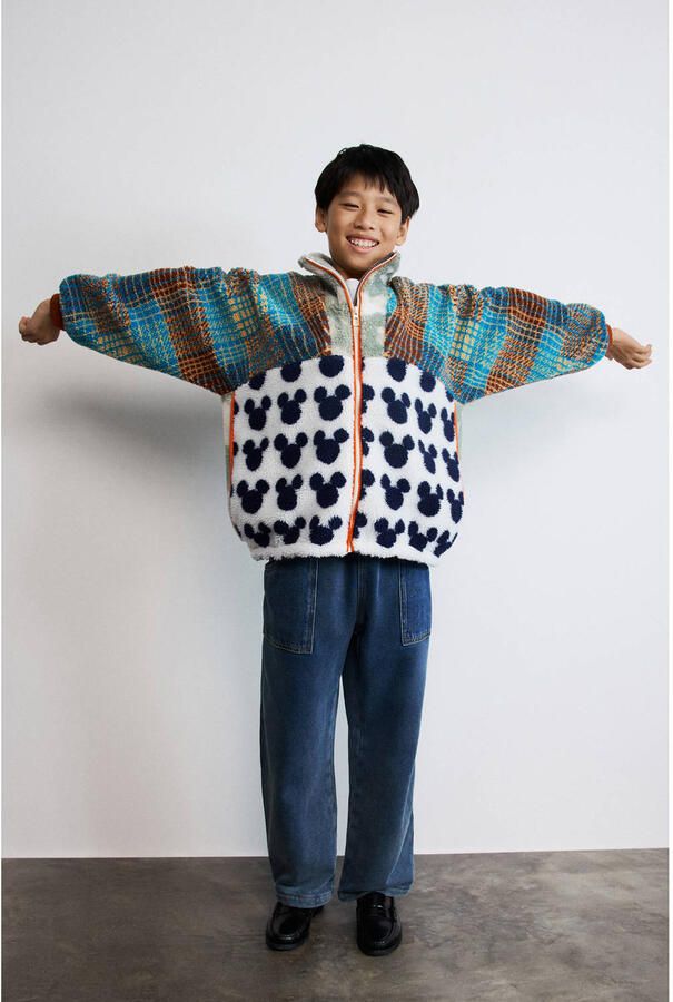 Desigual fleecevest met print meerkleurig