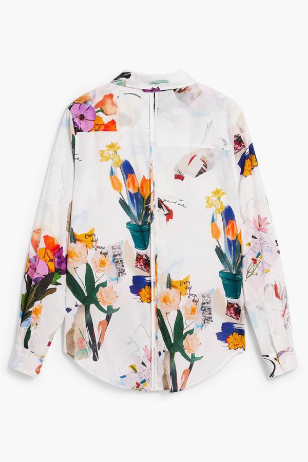Desigual gebloemde blouse wit - Foto 2